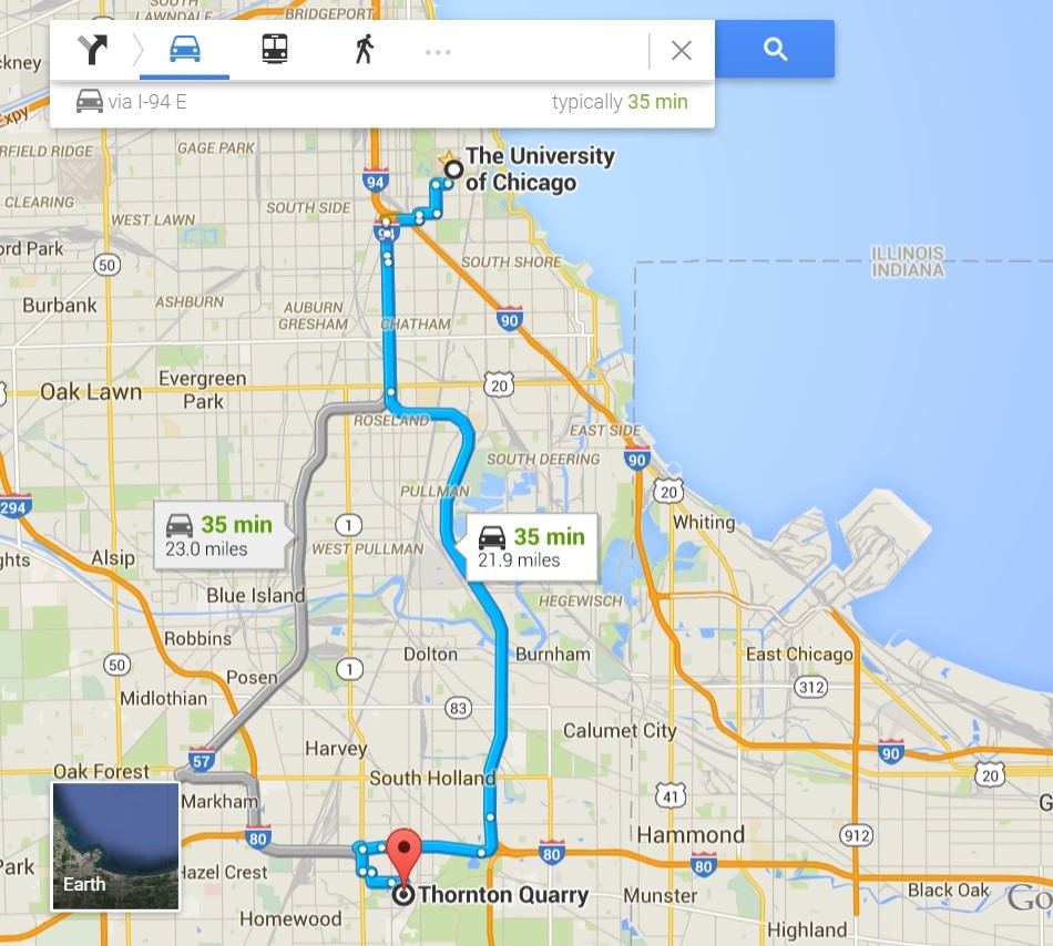 UChicago to Thornton Quarry